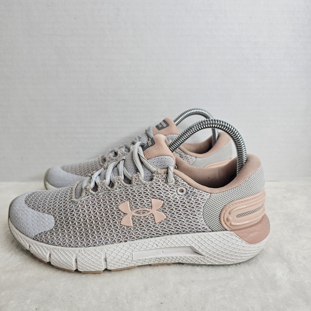 Under Armour Charged Rogue Womens Size 7.5 Running Shoes Coral Gray